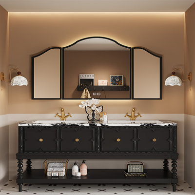 Armoire de salle de bain de style américain sur pied