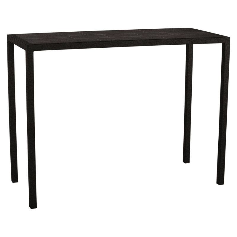 Quadra Outdoor Rectangle Table, 20.5" W x 56.5" L x 37.5" H, Urban Shift, Carbon Black