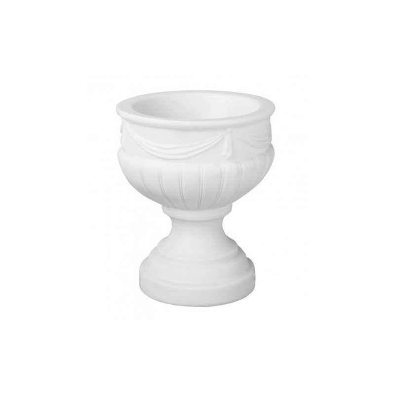 14 Inch Classic Floral Urn Indoor/Outdoor Polyethylene Commercial-Grade Plastic