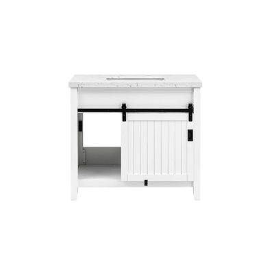 Meuble-lavabo 37 po avec plateau en pierre reconstituée 37 po (7509VB37 + 7722VT37)