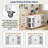 Kitchen Island With Extendable Dining Table, Internal Storage Rack, Power Outlet, 2 Drawers, 2 Cabinet And Open Shelves-2140666959