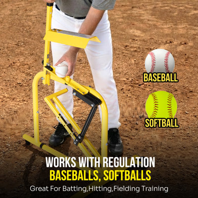 Machines à lancer de baseball avec roulettes doubles, 11 angles réglables et machine de lancer de balle molle à 4 vitesses, pas besoin d'électricité