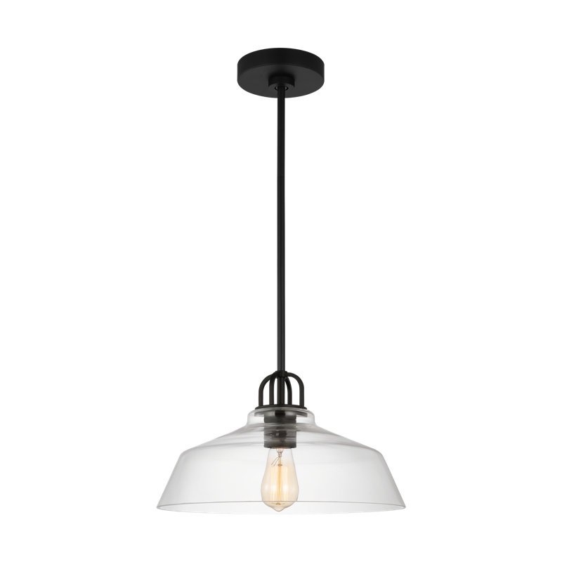Payton Pendant, Midnight Black, 8.38" H x 15" W x 15" D