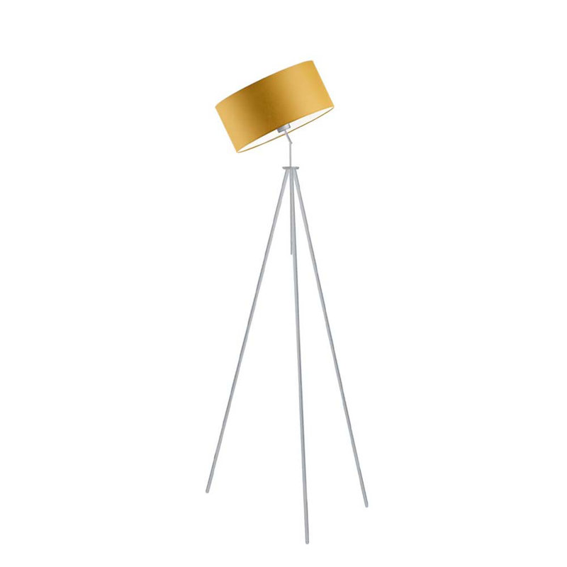 Ariellah 145cm Tripod Floor Lamp, Mustard, Silver