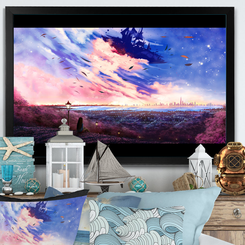 Reproduction de cadre flottant sur toile Seashore Artistiques, Cadre noir, H 8 po x l 12 po x P 1 po