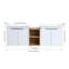 60 Inch Bathroom Vanity With Soft Close Doors, Sink, And Small Storage Shelves For Enhanced Organization