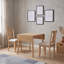 Ensemble de table de salle à manger à abattants 3 pièces pour 2 personnes avec table pliante et 2 chaises rembourrées en lin pour appartement-697255233