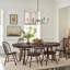Hudson Valley 6 - Person Extendable Walnut Solid Wood Dining Set