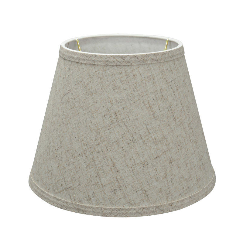 Abat-jour empire en lin 10 po, Beige, H 7,5 po x l 10 po x P 6 po