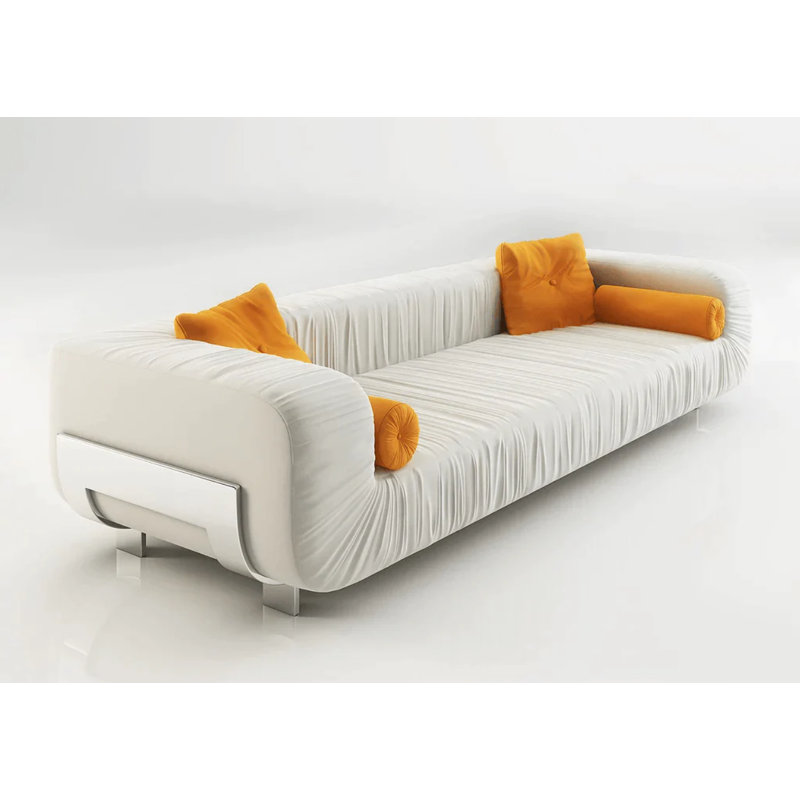 Madera Sofa, White Cotton Blend