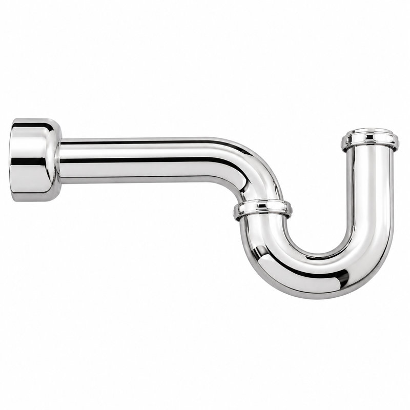 Strom Living P0097 P Trap with Escutcheon in Unlacquered Oil Rubbed Bronze, Nickel poli
