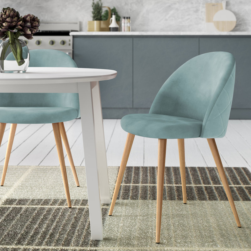 Dungorbery Upholstered Dining Chair, Aqua
