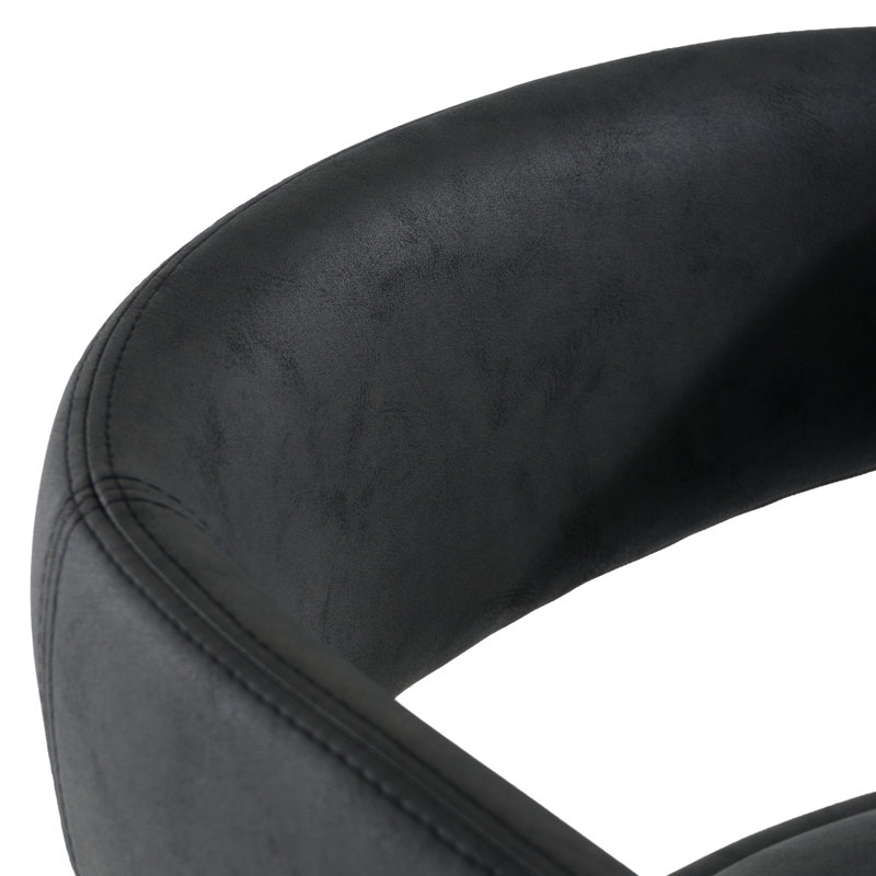 Tabouret de comptoir en cuir Freestyle, Noir, 29.5''