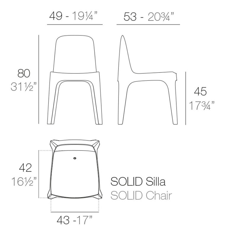 Solid Chair, Black