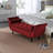Velvet Upholstered Storage Bench-1372117919