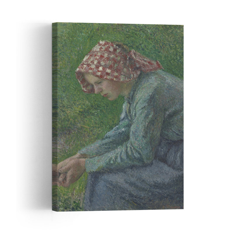 A Seated Peasant Woman, 1885 Impressionist Abstract Contemporary Wall Art Print - Print, 45.72cm H x 30.48cm W