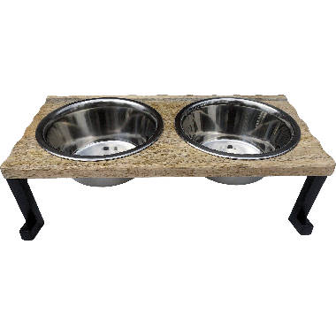 Indipets Luxe Craft Burnout Elevated Pet Feeder