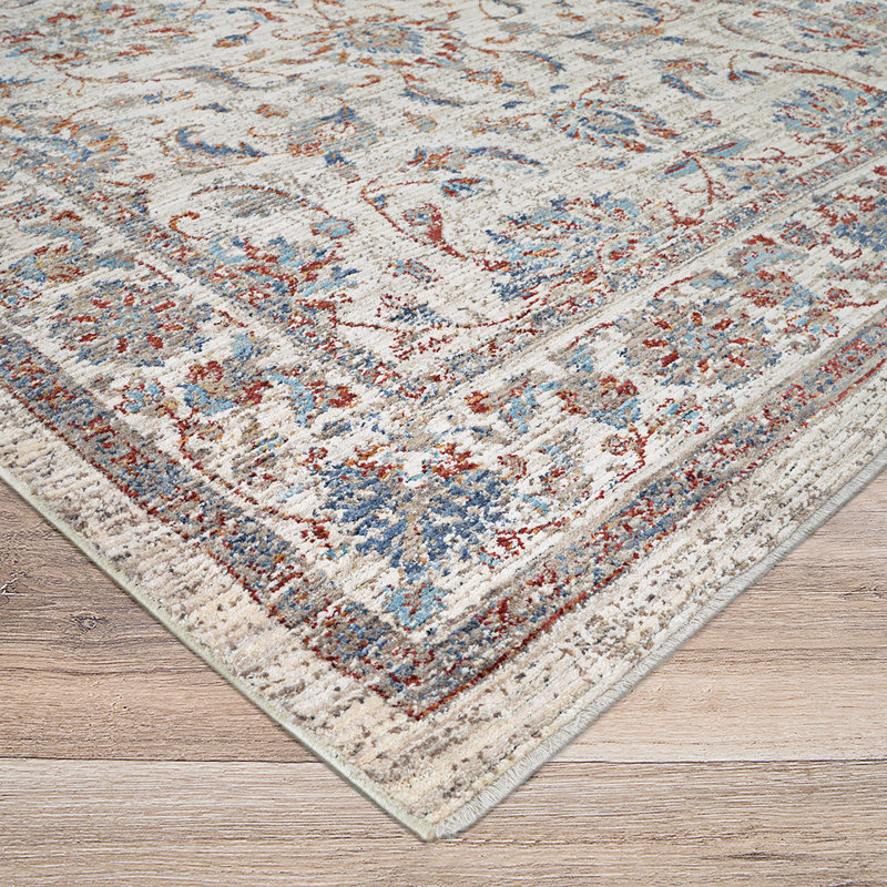 Tapis rectangulaire à franges crème Mizic, Rectangle 6 pi 6 po x 9 pi 6 po