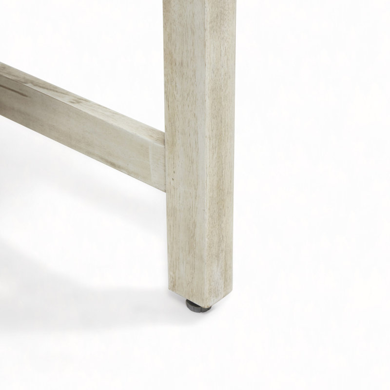 Chaise de salle à manger en bois et osier Hampton (ensemble de 2), Gris
