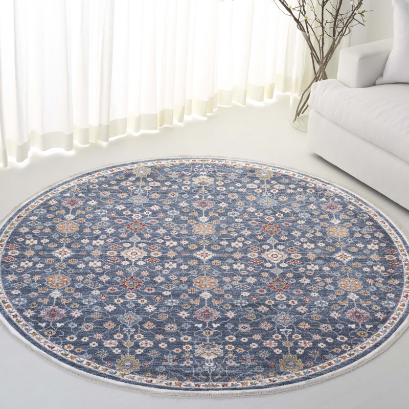Kempton Floral Rug, Round 6'7"