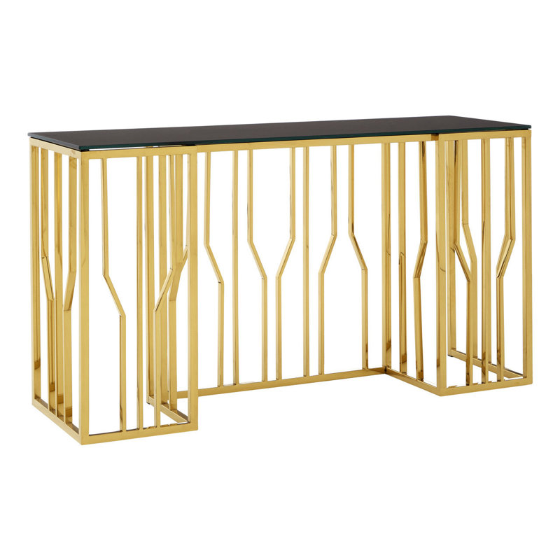 Redding 130cm Glass Top Console Table