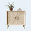 Buffet 31,5 "Mid Natural Century Mid-Century avec portes Sunburst et tablettes réglables-129351349