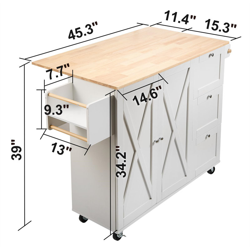 Wood Kitchen Cart