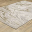 Tapis abstrait ivoire / brun clair Gwern-2086891262