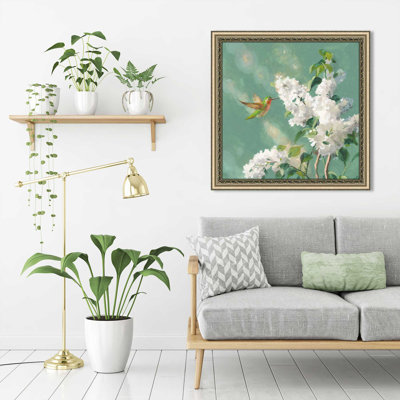 «Hummingbird Spring I (Square)» par Danhui Nai, reproduction