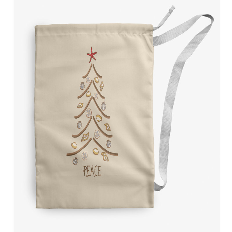 Fabric Laundry Bag with Handles, Small (29" H x 18" W), Ivory