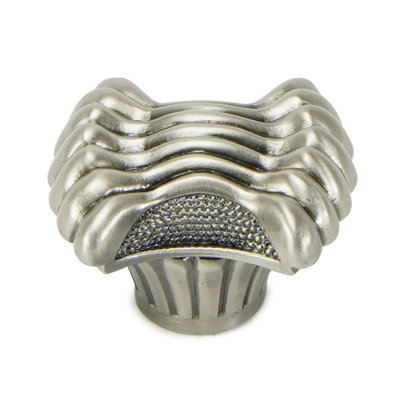BARRINGTON PINCHED RECTANGLE KNOB; ANTIQUE NICKEL FINISH