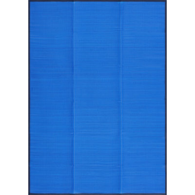 Kristofer Contemporary Solid Blue Polypropylene Area Rug