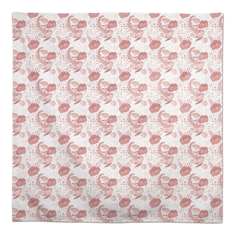 Nappe Simple Floral jaune 2, Rose