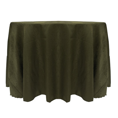 Ultimate Textile -2 Pack- Damask Kenya 72-Inch Round Tablecloth - Modern Jacquard Design, Jungle Green