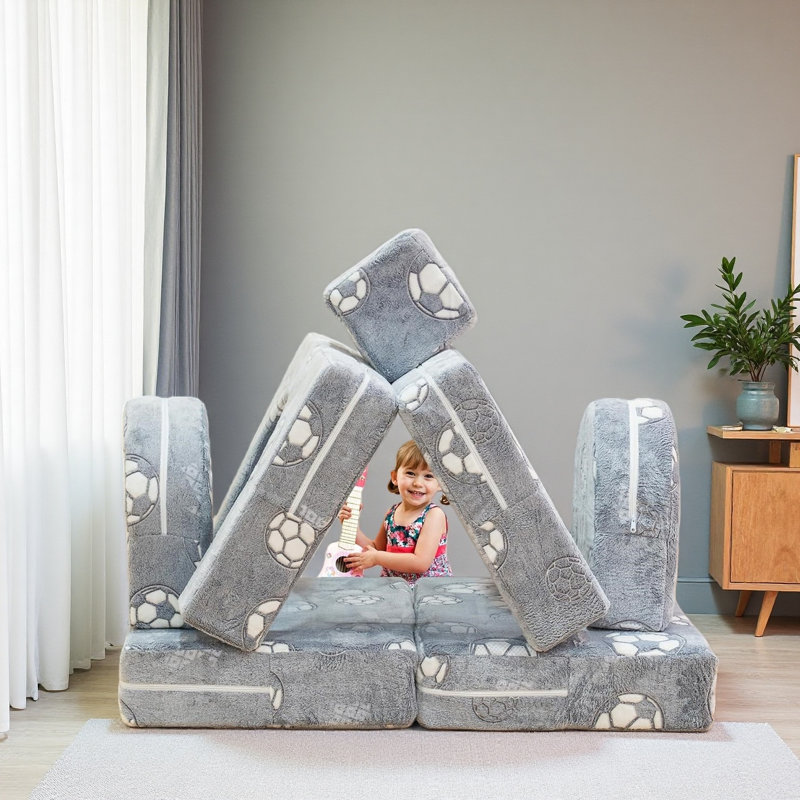 Modular Play Couch, Convertible Foam And Floor Cushion, Bedroom And Playroom Furniture, Sofa That Inspires Creativity For Playroom