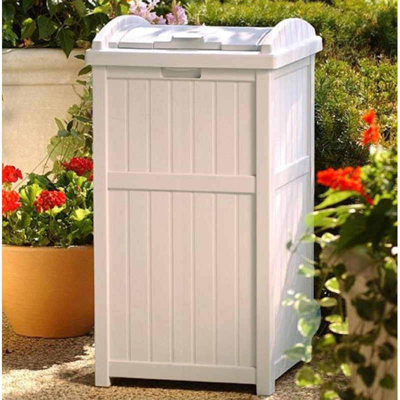 Poubelle d'extérieur Suncast Trash Hideaway, 33 Gallon, Taupe