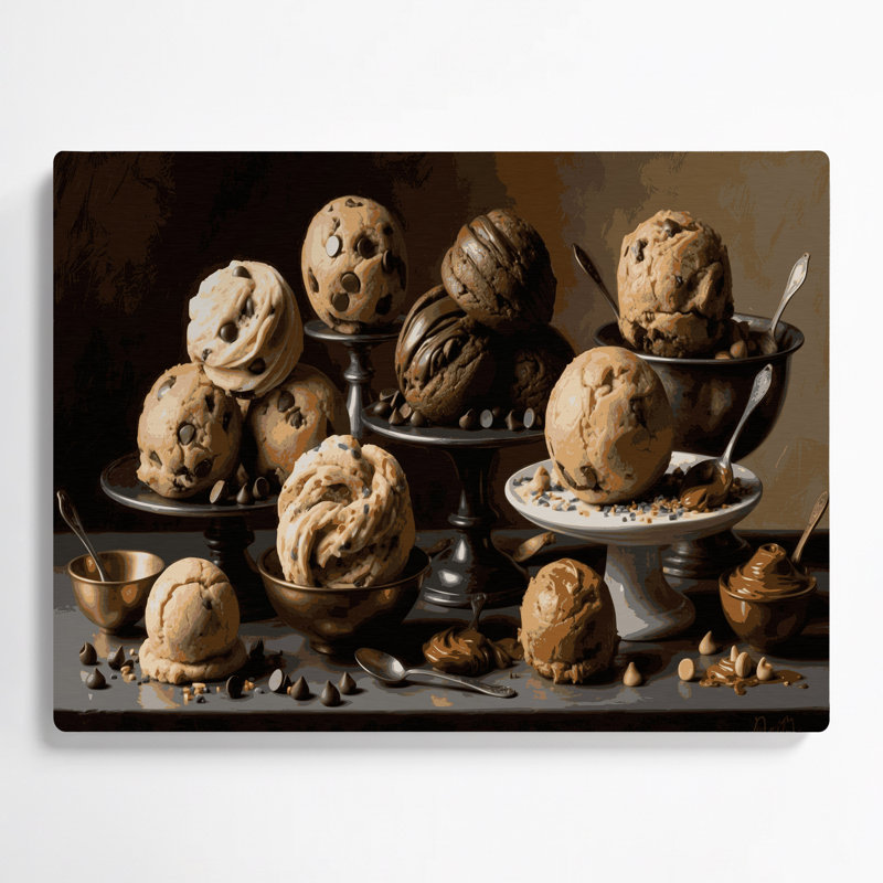 Art mural en métal noir, Desserts, H 16 po x l 20 po