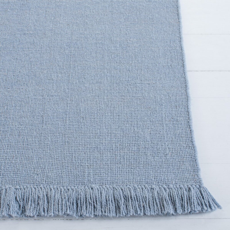 Elysian Fields Hand-Knotted Blue Wool and Cotton 4' x 6' Area Rug