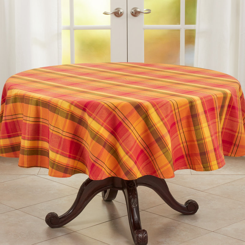 Keithley Cotton Tablecloth, Round 72"