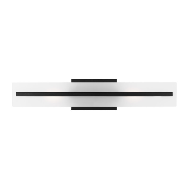 Dimmable Vanity Light, Midnight Black, 2, 7"H x 24"W x 4.88"D