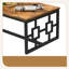 Ensemble de 3 tables de salon, table basse industrielle avec 2 tables d'appoint carrées, ensemble de tables basses avec cadre en métal