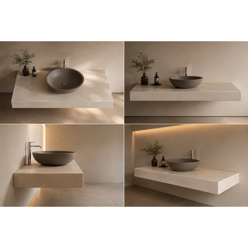 Studio Collection Bathroom Sink, Gray