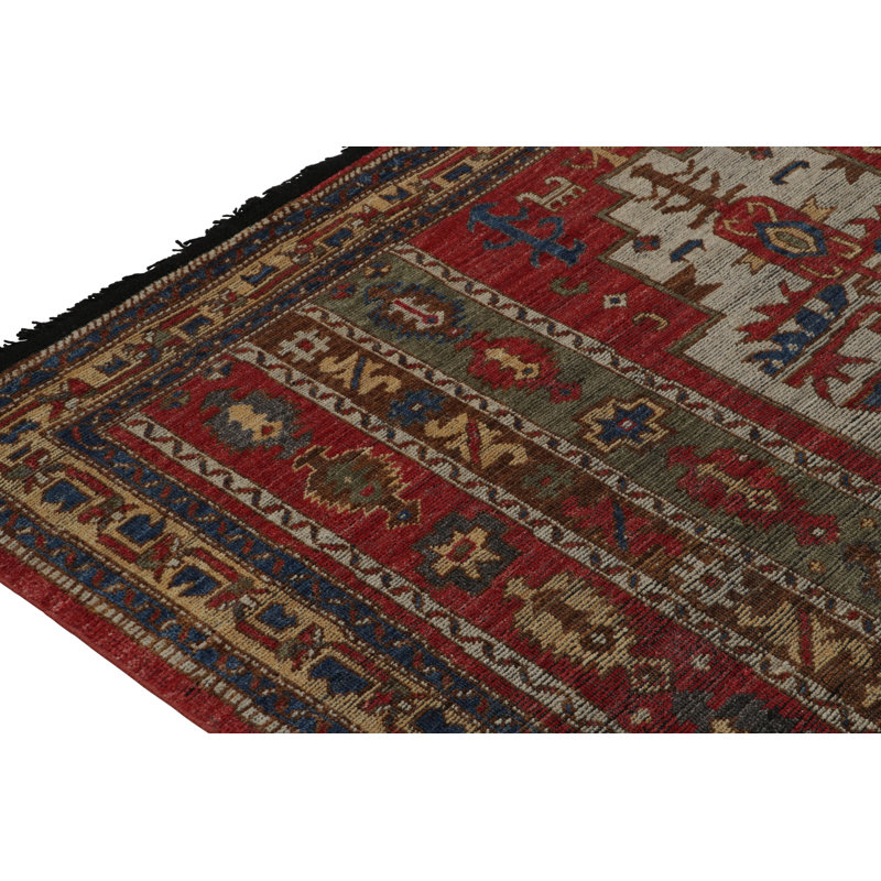 Burano Hand Knotted Wool Geometric Area Rug, Rectangle 10' x 14'