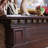 Nut-Brown Solid + Manufactured Wood Electric Fireplace