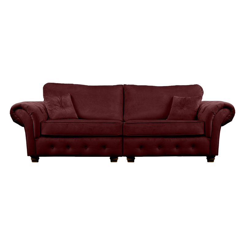 Lila 4 Seater Velvet Sofa, Purple