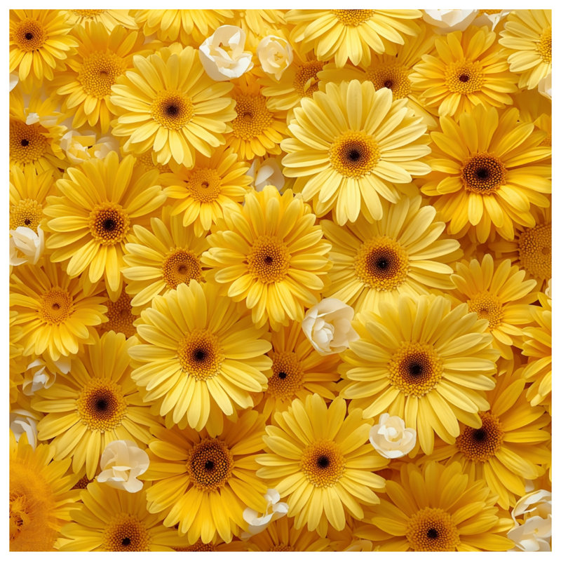 Édredon jaune Gerbera Daisies, Lit simple