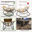Chaise berçante surdimensionnée Papasan avec coussin épais et coussin en rotin-2044458616