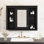 Armoire à pharmacie, armoire de rangement murale pour salle de bain, armoire murale moderne avec miroir, armoire à miroir avec 6 tablettes ouvertes (meuble-lavabo non inclus)