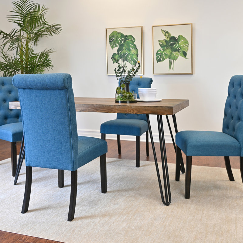 Ensemble de salle à manger Ashford, table de salle à manger en épingle à cheveux avec chaises, 4 options de couleurs (ensemble de salle à manger)