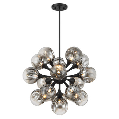  Matisse 16-Light Chandelier in Matte Black